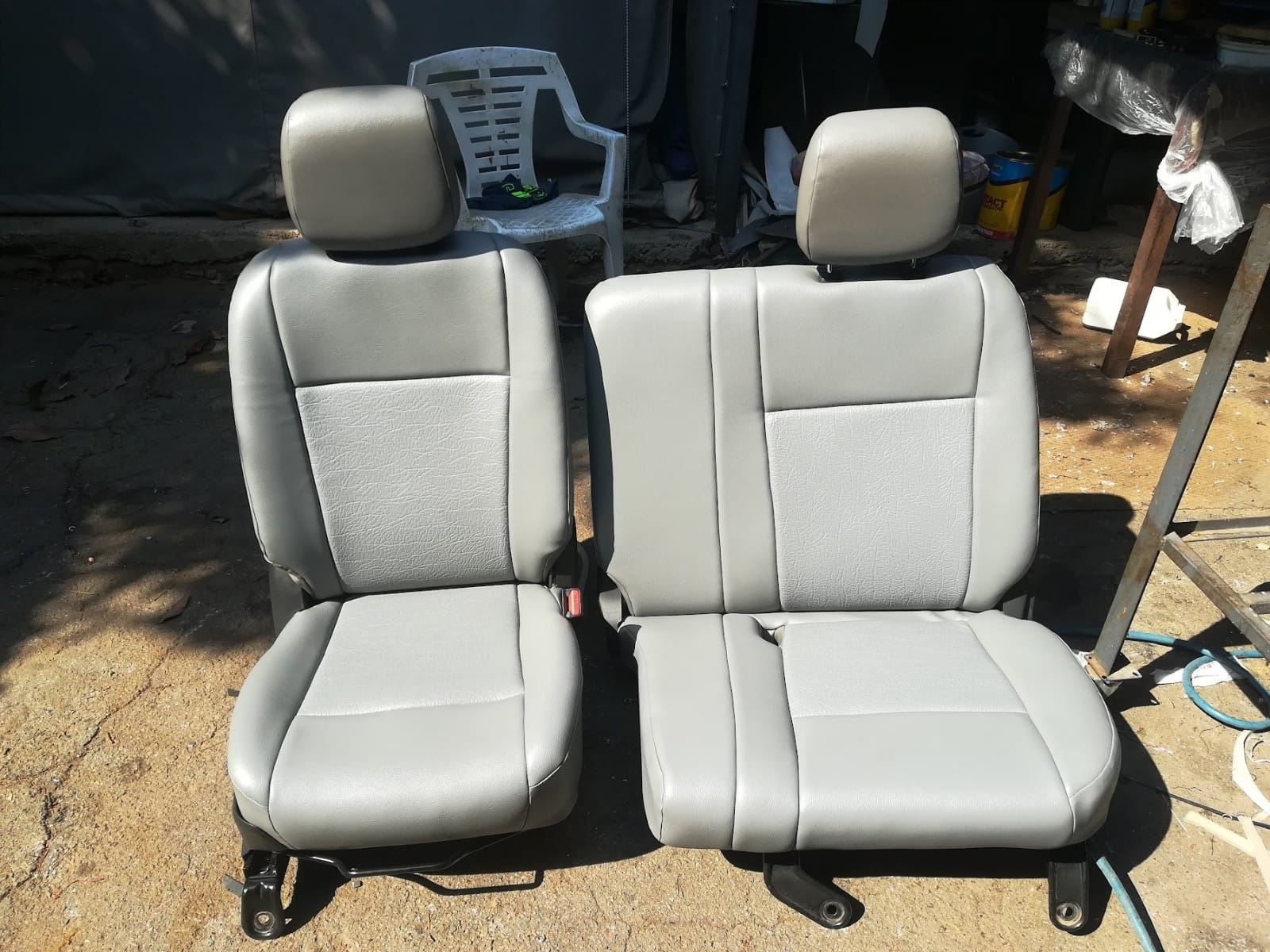 Restored Hilux seats after upholstery work