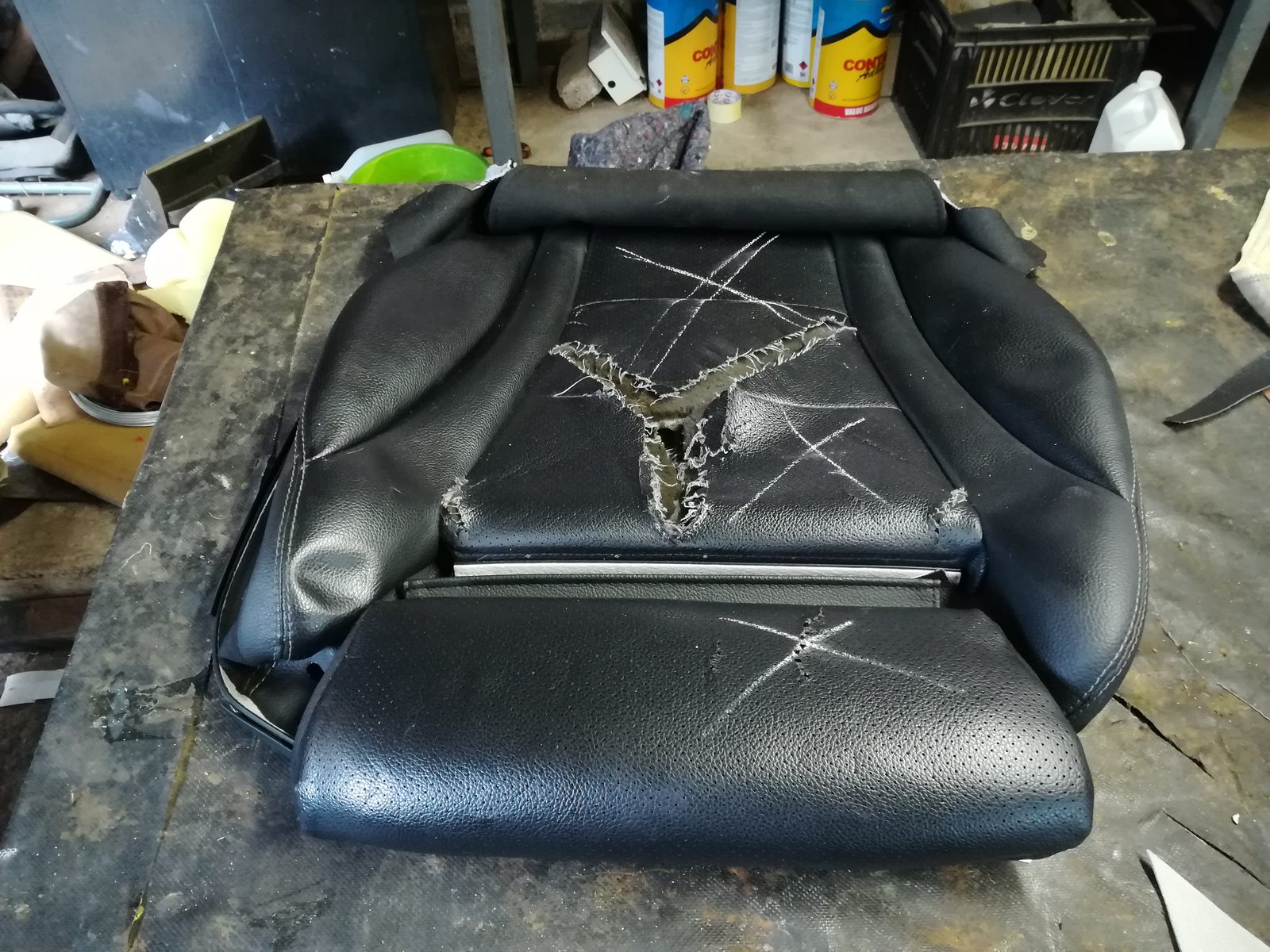 Vehicle interior repair project